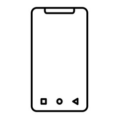 Vector Smartphone Outline Icon Design