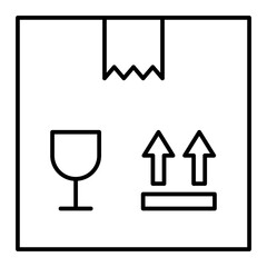 Vector Box Outline Icon Design