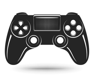 Game controller, Gamepad with sticks and buttons, video game controller isolated on white background	