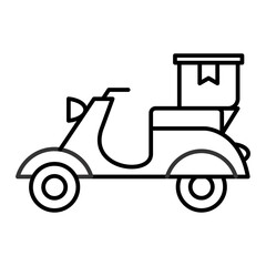 Vector Delivery Outline Icon Design