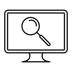 Vector Search Outline Icon Design