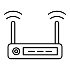 Vector Router Outline Icon Design