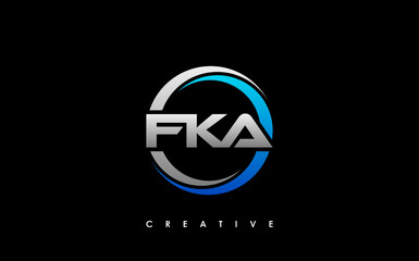 FKA Letter Initial Logo Design Template Vector Illustration