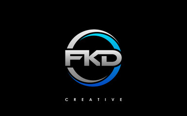 FKD Letter Initial Logo Design Template Vector Illustration