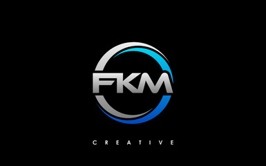 FKM Letter Initial Logo Design Template Vector Illustration