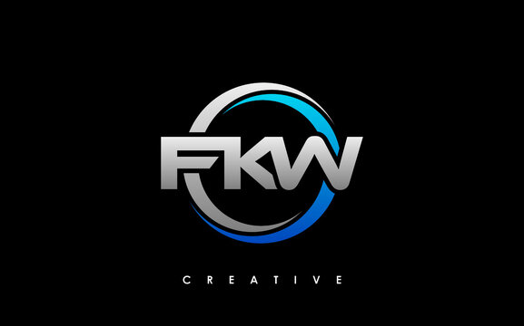 FKW Letter Initial Logo Design Template Vector Illustration