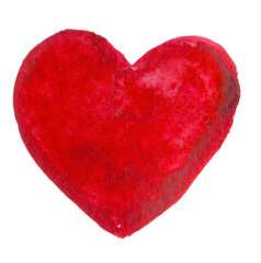 Heart symbol watercolor Valentine's Day, hand drawn