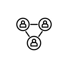 Interaction icon in vector. Logotype