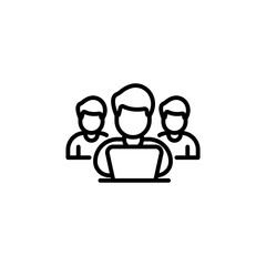 Work Group icon in vector. Logotype