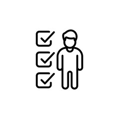 Employee Skill icon in vector. Logotype