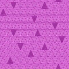 Abstract geometric background of triangles. Vector pink seamless pattern.