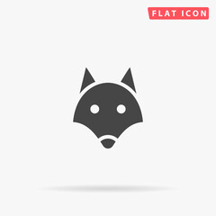 Fox Head flat vector icon