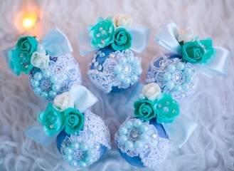 blue christmas balls