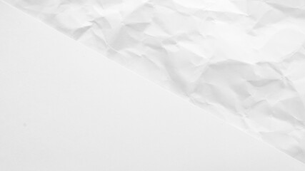 White Paper Texture background. Crumpled white paper abstract shape background with space paper recycle for text