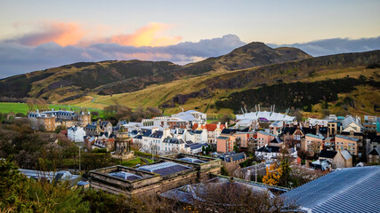 Old town Edinburgh city skyline, Scotland