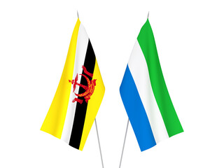 Sierra Leone and Brunei flags