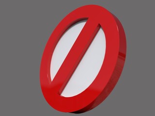 Roadsign with Symbol for Prohibited Activities