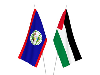 Palestine and Belize flags