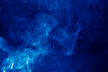 Blue abstract texture light smoke background.