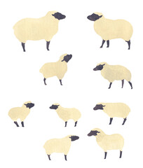 手描きの羊