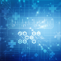 2D illustration medical structure background
