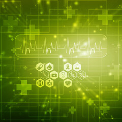 2D illustration medical structure background
