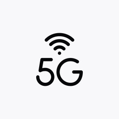 5G icon sign vector