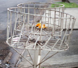 Waste bin on the street in Nicaragua