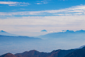 mountains and clouds