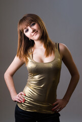 Fototapeta premium Attractive girl with red hair
