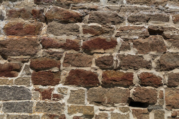 fragment of a brick wall of an ancient fortress