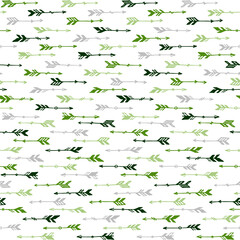 Cute boho arrows graphic seamless ornament. Ethnic apache design. Tribal indian theme. Doodle