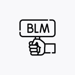 Black Lives Matter icon sign vector