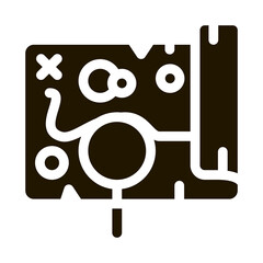 Vintage Map Route Research Icon Vector