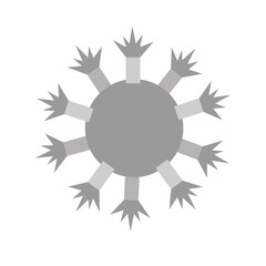 Coronavirus. Virus symbol image, colored COVID-19