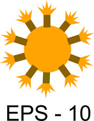 Coronavirus. Virus symbol image, colored COVID-19.