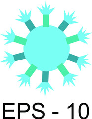 Coronavirus. Virus symbol image, colored COVID-19.