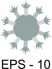 Coronavirus. Virus symbol image, colored COVID-19.