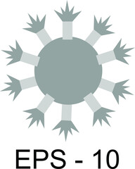 Coronavirus. Virus symbol image, colored COVID-19.