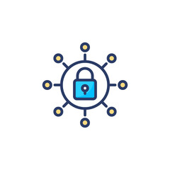 Network Protection icon in vector. Logotype