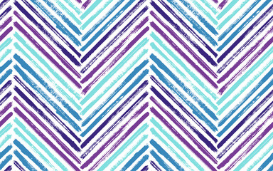 Brush stroke chevron zig zag seamless pattern.