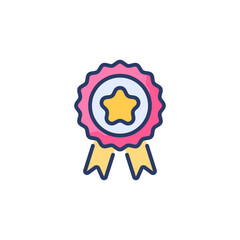 Page Rank Badge icon in vector. Logotype