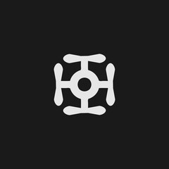 Drone flat icon. Simple style fly transporter symbol. Logo design element. T-shirt printing. eps10. Vector for sticker.