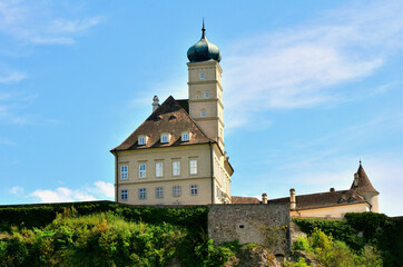 Schönbühel Castle on the Cliff above Danube in Wachau Region in Lower Austria
