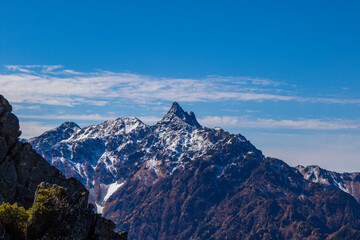 mountains in the snow