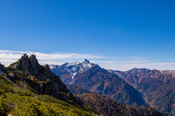mountains in the morning