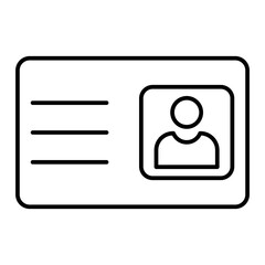 Vector Visitor Card Outline Icon Design