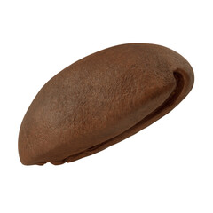 Coffee bean isolated on white background 3d rendering illustration