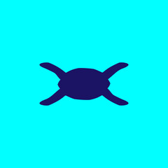 Bacteria flat icon. Simple style virus infection symbol.  Logo design element. T-shirt printing. eps10. Vector for sticker.