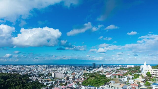 沖縄　那覇　虹　タイムラプス